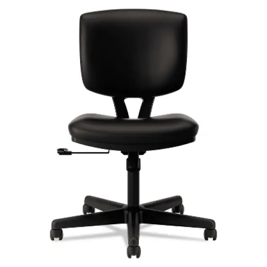 HON Volt Series Leather Task Chair, Supports Up to 250 lb, 18" to 22.25" Seat Height, Black image {3}