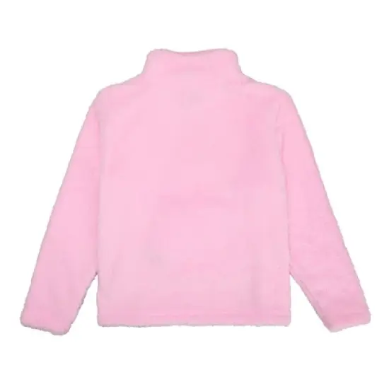 Squshmallows Lola The Unicorn Patch Long Sleeve Pink Youth Girl's Faux Shearling Quarter Zip Pullover image {5}
