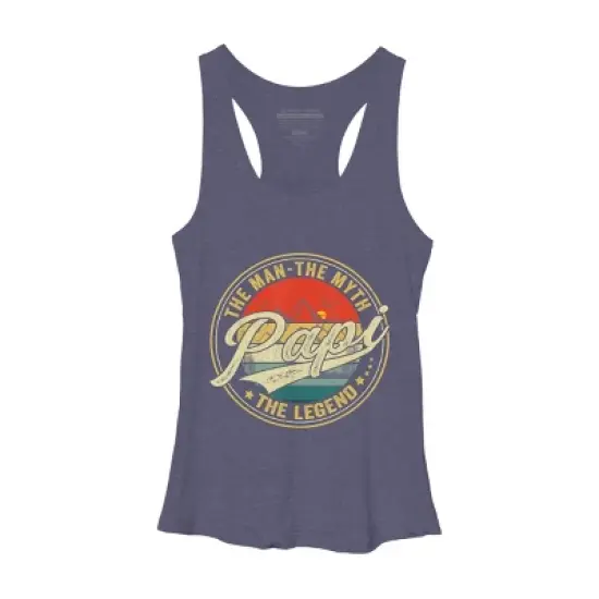 Women's Design By Humans Vintage Sunset Papi, The Man, Myth, Legend By COVI Racerback Tank Top image {4}