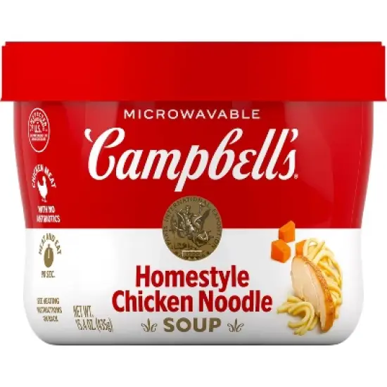 Campbell's&reg; Homestyle Chicken Noodle Soup   Microwavable Bowl - 15.4oz image {6}