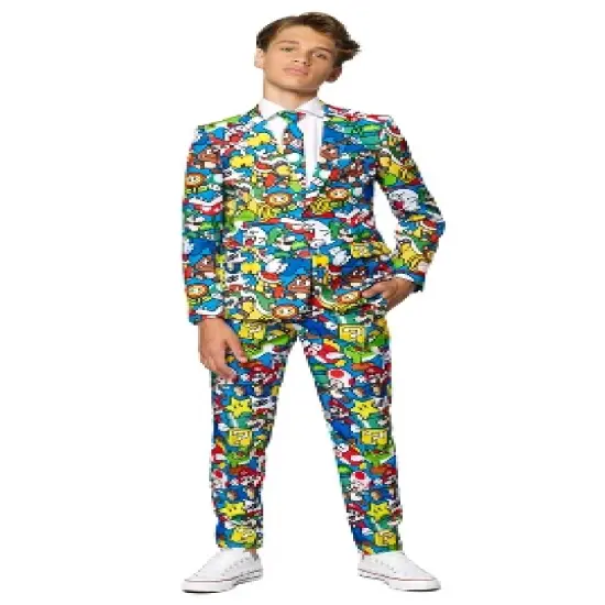 OppoSuits Teen Boys Suit - Super Mario - Multicolor image {2}