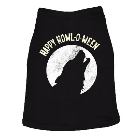 Dog Shirt Happy Howl-O-Ween Shirt Funny Halloween Wolf Tee for Family Pet - Crazy Dog Dog Shirt For Halloween Season image {7}