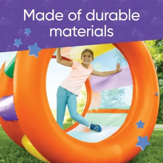 HearthSong Roll With It! 2.0 Giant Inflatable Rainbow Land Roller with Mesh Interior image {3}