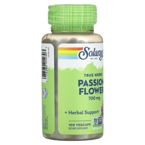 Solaray True Herbs, Passion Flower, 100 VegCaps (350 mg per Capsule) image {3}