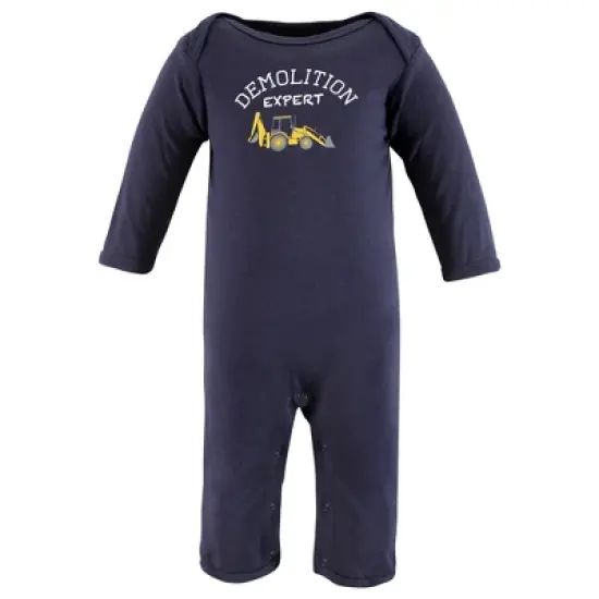 Hudson Baby Infant Boys Cotton Coveralls, Construction image {3}