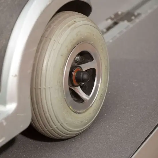 Silver Spring Mobility and Utility Ramp, 4 Foot Long Single Folding Textured Grit Traction Surface, 600 lb Capacity with 2 Inch Side Rails, Silver image {4}