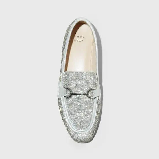 Women's Laurel Rhinestone Loafers - A New Day&trade; Silver image {2}