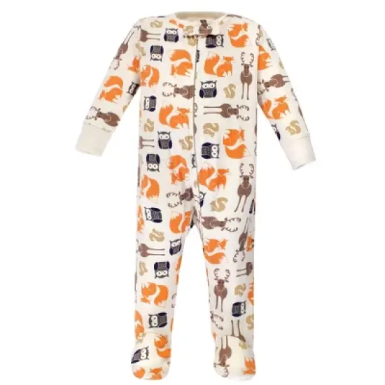 Hudson Baby Infant Boy Cotton Zipper Sleep and Play 3pk, Forest image {1}