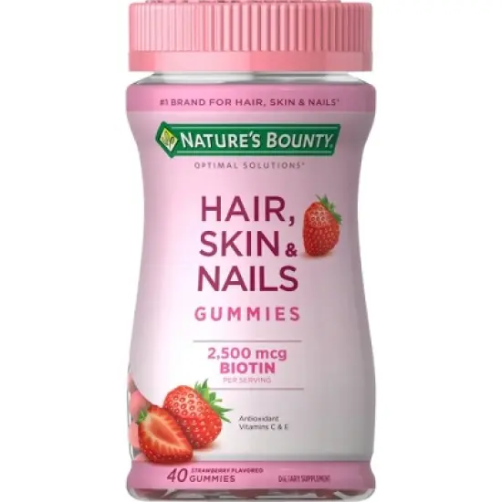 Nature's Bounty Optimal Solutions Hair, Skin & Nails Gummies with Biotin - 40ct image {6}