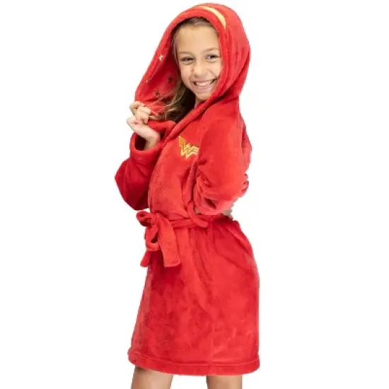 DC Comics Kids Superhero Plush Fleece Hooded Costume Robe image {7}