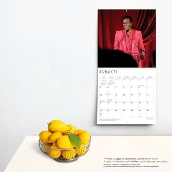 Browntrout 2024 Wall Calendar 12"x12" Michelle Obama image {3}