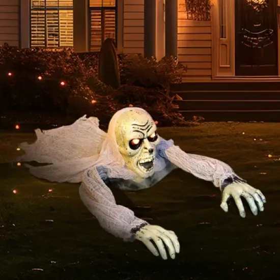 Joyfy Groundbreaking Zombie Halloween D&eacute;cor, Halloween Climbing Zombie Sound and Flashing Eyes, Yard Garden Party Decorations for Outdoor Indoor image {2}