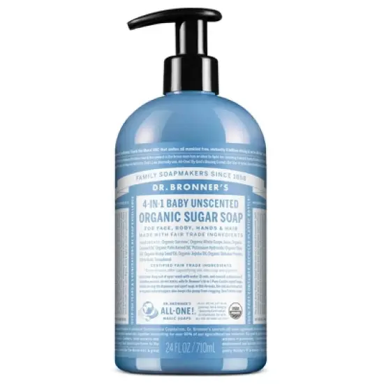 Dr. Bronner's Organic Baby Sugar Soap - Unscented image {4}