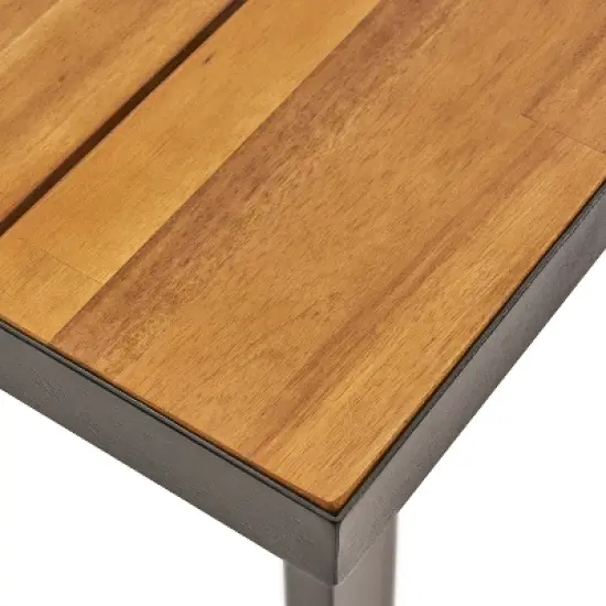 Christopher Knight Home Savoy Outdoor Acacia Wood and Wicker 7 Piece Dining Set image {10}