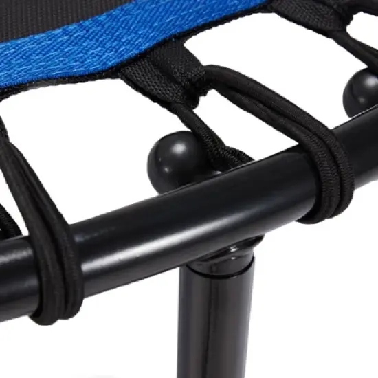 JOMEED 40 Inch Silent Mini Fitness Trampoline Bungee Rebounder Trainer for Efficient At Home Strength Training, Muscle Building, and Cardio, Blue image {3}