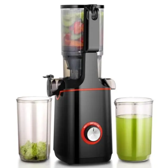 Juicer Machines with 108mm Feed Chute, 45-60 RPM Slow Masticating Juicer with Triple Stainless Steel Filter, 160W Pure Copper Motor, Reverse Function image {9}