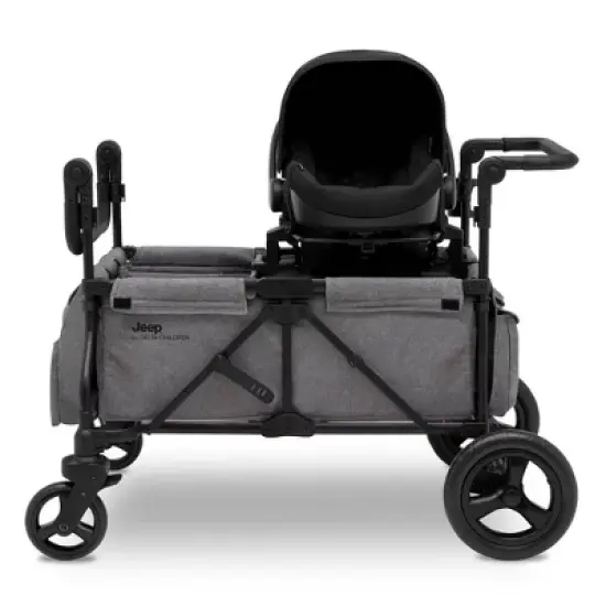 Jeep Wrangler Stroller Wagon with Included Car Seat Adapter by Delta Children - Gray image {10}