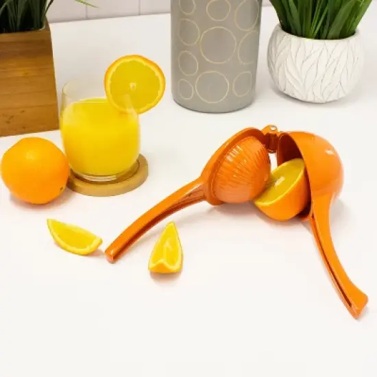 BergHOFF Cast Aluminum 2Pc Lime Squeezer 8" & 9", Green & Orange image {8}