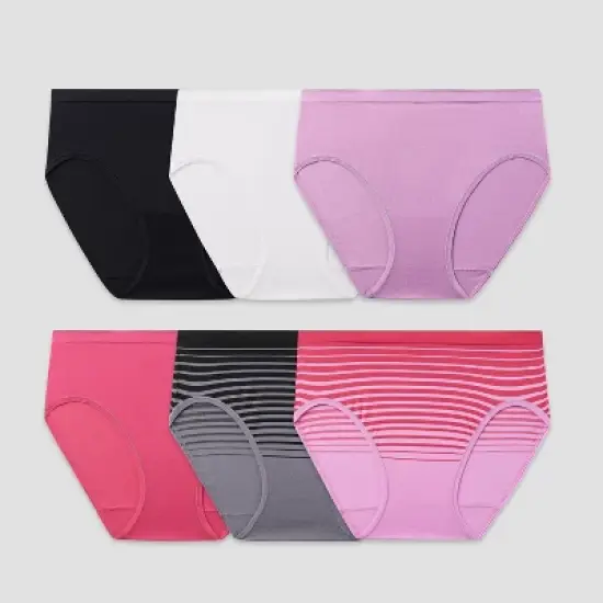 Fruit of the Loom Women's 6pk 360 Stretch Seamless Hi-Cut Underwear - Colors may vary image {5}