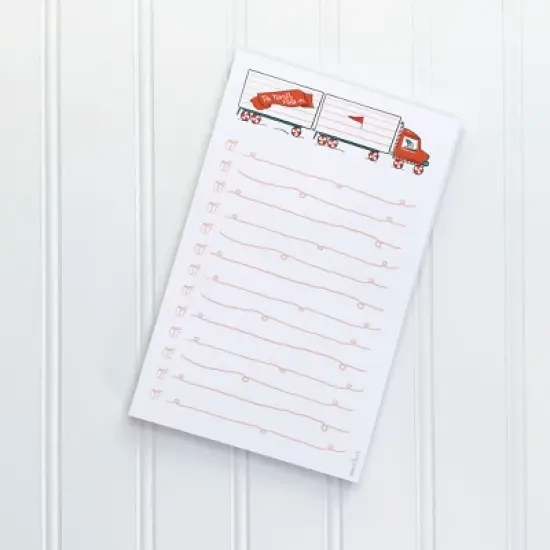 The North Pole Inc 5" x 8" Winter Lined Notepad by Ramus & Co (50 Heavyweight Tear-Off Sheets) image {3}