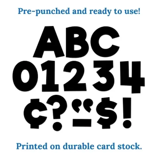 Carson Dellosa Education 4in Black Combo Pack Bulletin Board Letters (219 pieces) image {4}