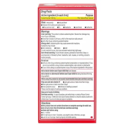 Tylenol Infant Dye-Free General Pain Reliever - Cherry - 1 fl oz image {1}