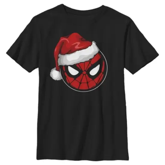 Boy's Marvel Christmas Spider-Man Santa Hat T-Shirt image {4}