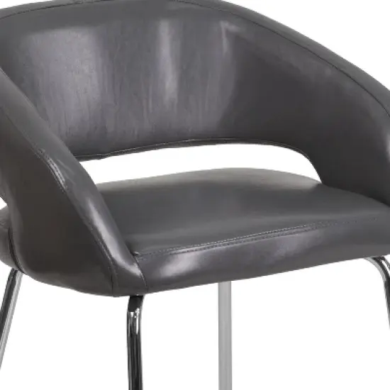 Flash Furniture Fusion Series Contemporary LeatherSoft Side Reception Chair with Chrome Legs image {6}