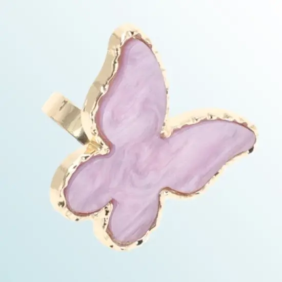 Unique Bargains Portable Butterfly Ring Nail Art Palette 1 Pc image {4}