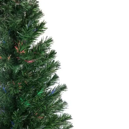 Northlight Pre-Lit Medium Multi-Color Fiber Optic Pine Christmas Tree - 4' image {3}