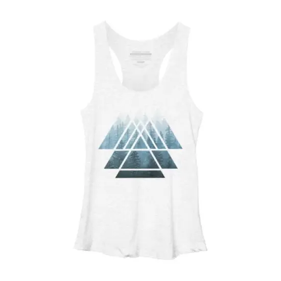 Women's Design By Humans Misty Forest Sacred Geometry By Maryedenoa Racerback Tank Top image {9}