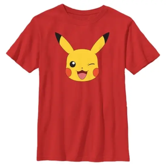 Boy's Pokemon Pikachu Wink Face T-Shirt image {3}