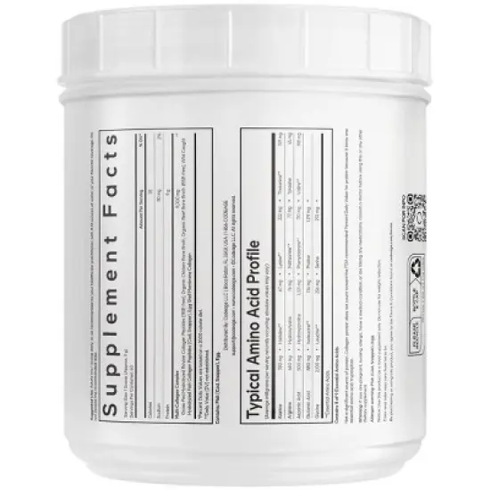 Codeage Hydrolyzed Multi Collagen Peptides Unflavored Powder Supplement - 20oz image {1}