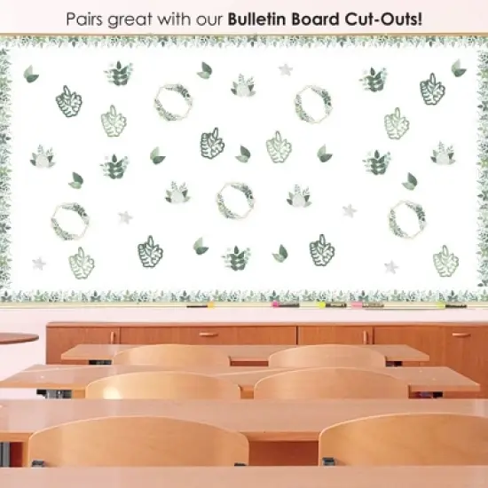 Big Dot of Happiness Eucalyptus Greenery - Scalloped Classroom Decor - Bulletin Board Borders - 51 Feet image {5}