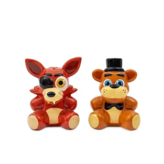 Silver Buffalo Five Nights At Freddy's Freddy and Foxy Ceramic Salt and Pepper Shaker Set image {9}