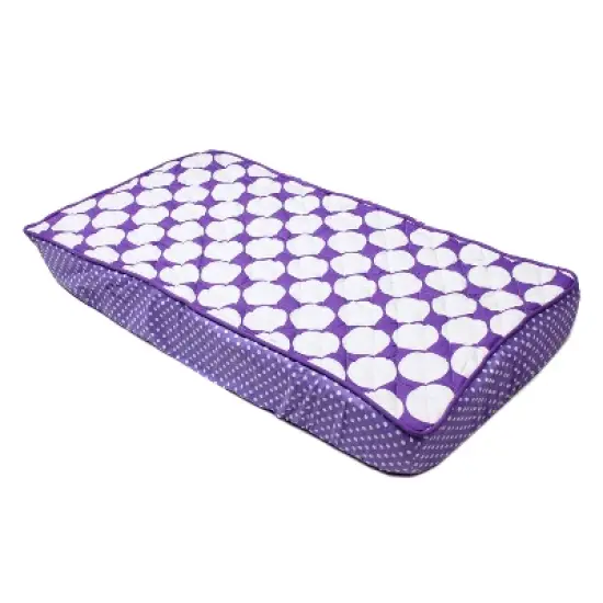 Bacati - MixNMatch Purple Large Dots Changing Pad Cover image {7}