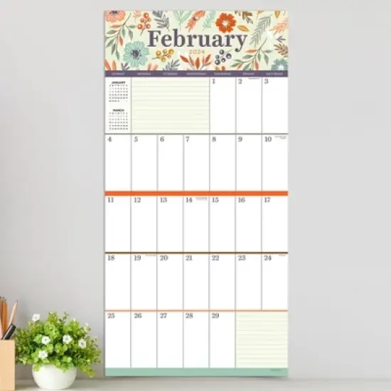 TF Publishing 2024 Wall Calendar 12"x12" Large Grid Floral image {2}