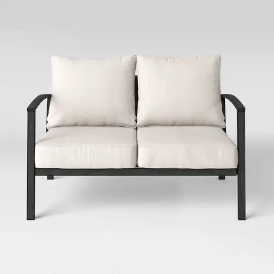 Ryegate Weathered Teak Patio Loveseat - Threshold&trade; image {2}