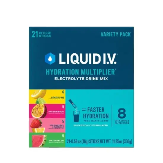 Liquid I.V. Hydration Electrolyte Powder Supplements - Variety Pack - 11.85oz/21ct image {10}