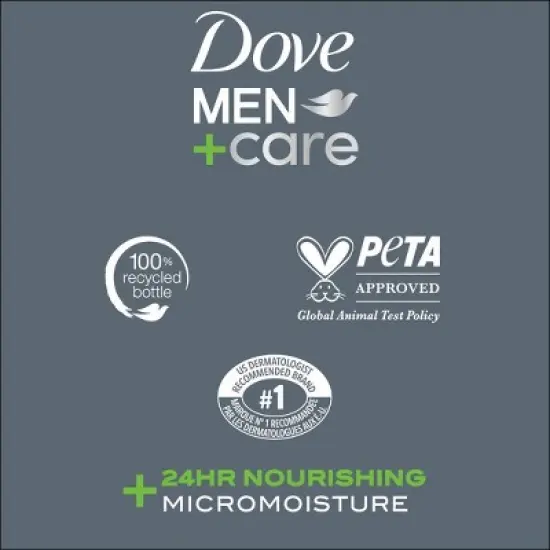 Dove Men+Care Extra Fresh Micro Moisture Cooling Body Wash - 18 fl oz/2pk image {4}