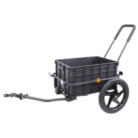 Xspec 2-in-1 Bike Cargo Trailer Pushcart with Tow Hitch and Removable Handlebar image {1}