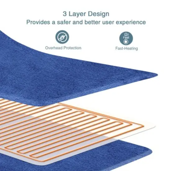 Weighted Heating Pad for Neck and Shoulders, 2.2lb Large Electric Heating Pad with 4 Heating Levels & Auto Off, UL Certified, Fast Heating, 22"x19" image {2}