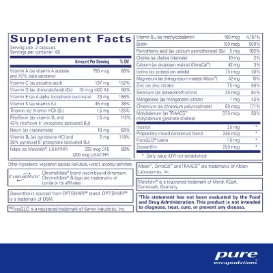 Pure Encapsulations Junior Nutrients - Kids & Teens Multivitamin - Without Iron - With Calcium, Vitamin D3 & C - Non-GMO & Vegetarian - 120 Capsules image {1}