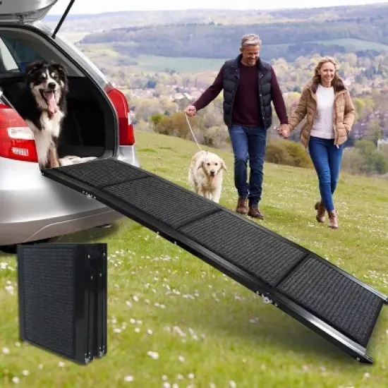 Gulches  Dog Ramp for Medium & Large Car 63" Long & 17" Wide Pet Stair Ramp with Non-Slip Rug Surface image {12}
