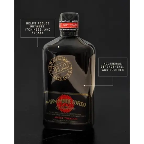 18.21 Man Made Salon Strength Anti-Flake Mens Shampoo and Conditioner, 16 oz image {7}