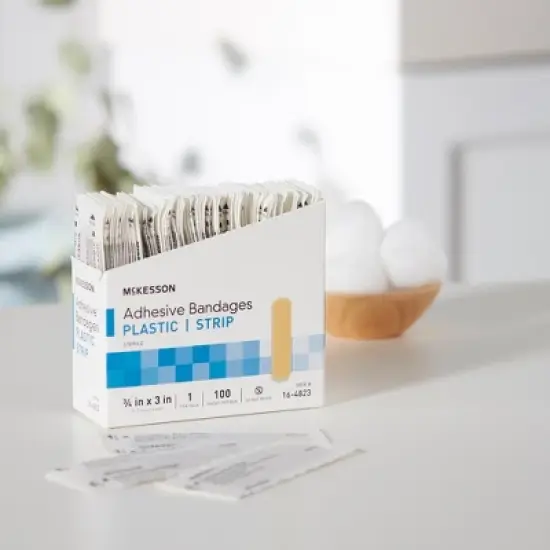 McKesson Tan Plastic Adhesive Bandage Sterile .75 x 3" image {6}