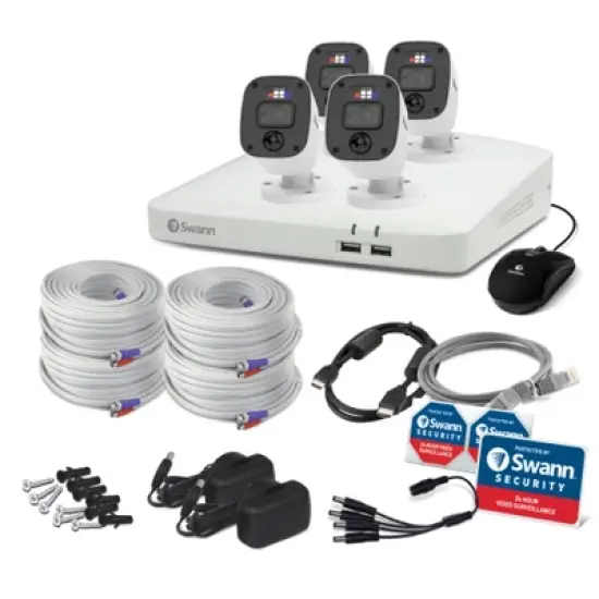 Swann DVR Security System, SWPRO Square Enforcer Bullet Camera, 84680 Hub, White image {5}