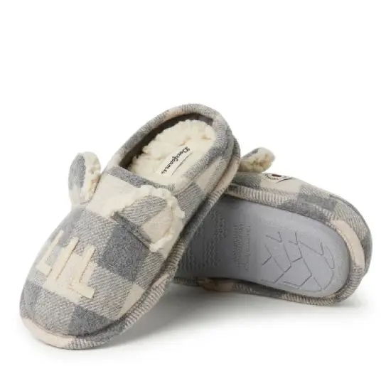 Dearfoams Kid's Buffalo Check Lil Bear Clog Slipper image {2}