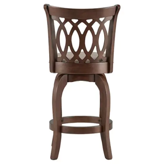 24" Parma Swivel Counter Height Barstool Wood - Inspire Q image {2}