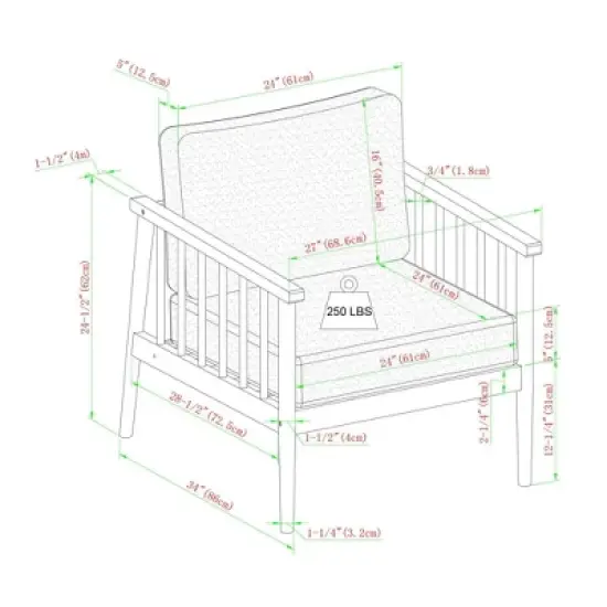 Saracina Home 4pc Modern Boho  Eucalyptus Spindle Outdoor Conversation Set
 image {7}
